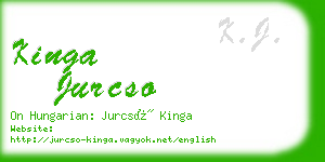 kinga jurcso business card